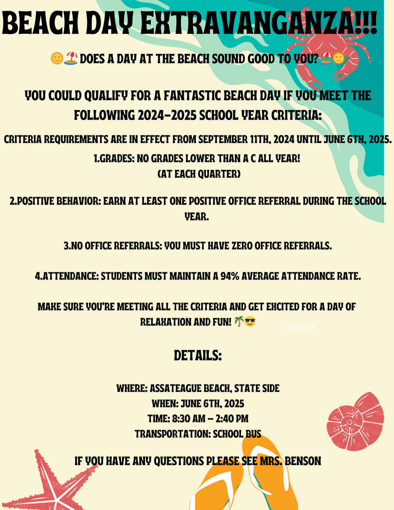 Beach Day INcentive for PBIS