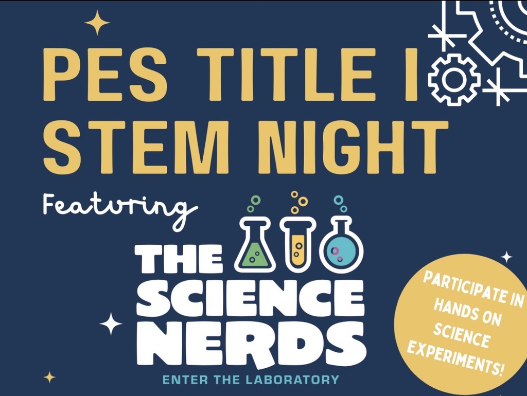 Good evening, PES families! 🎉 We are SO excited to see everyone who signed up for STEM Night tomorrow evening! Get ready for an evening full of hands-on fun, creativity, and discovery! Dinner will be served at 5:00 p.m., and the excitement kicks off immediately afterward. We can’t wait to learn and explore with you! 🚀✨