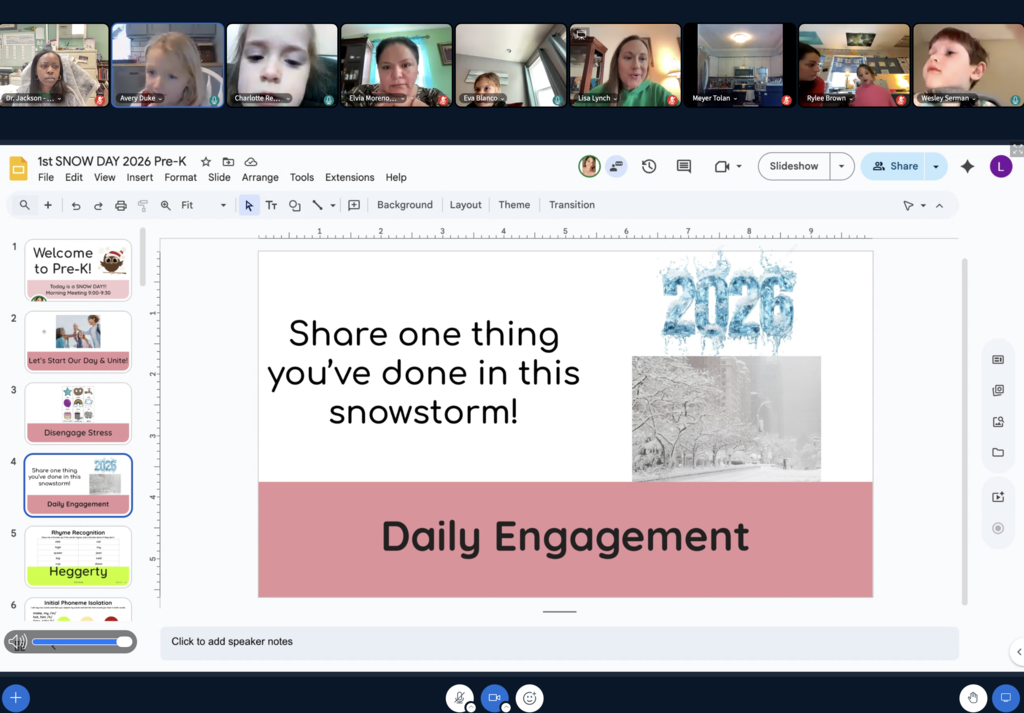 Virtual Day Screenshot of students