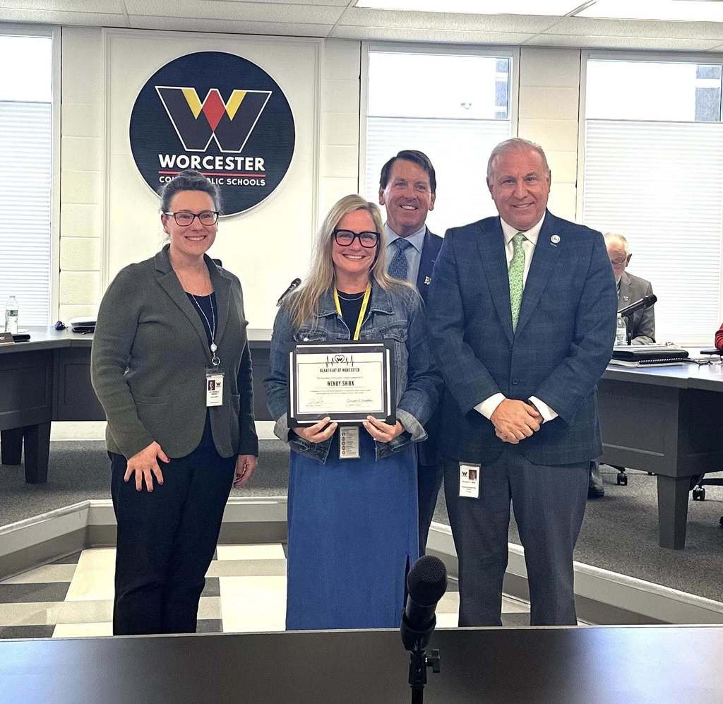 SURGE Award winners at the Board of Education Meeting 