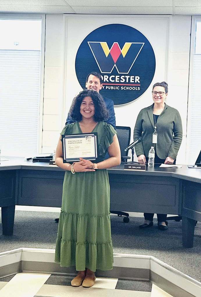 SURGE Award winners at the Board of Education Meeting 