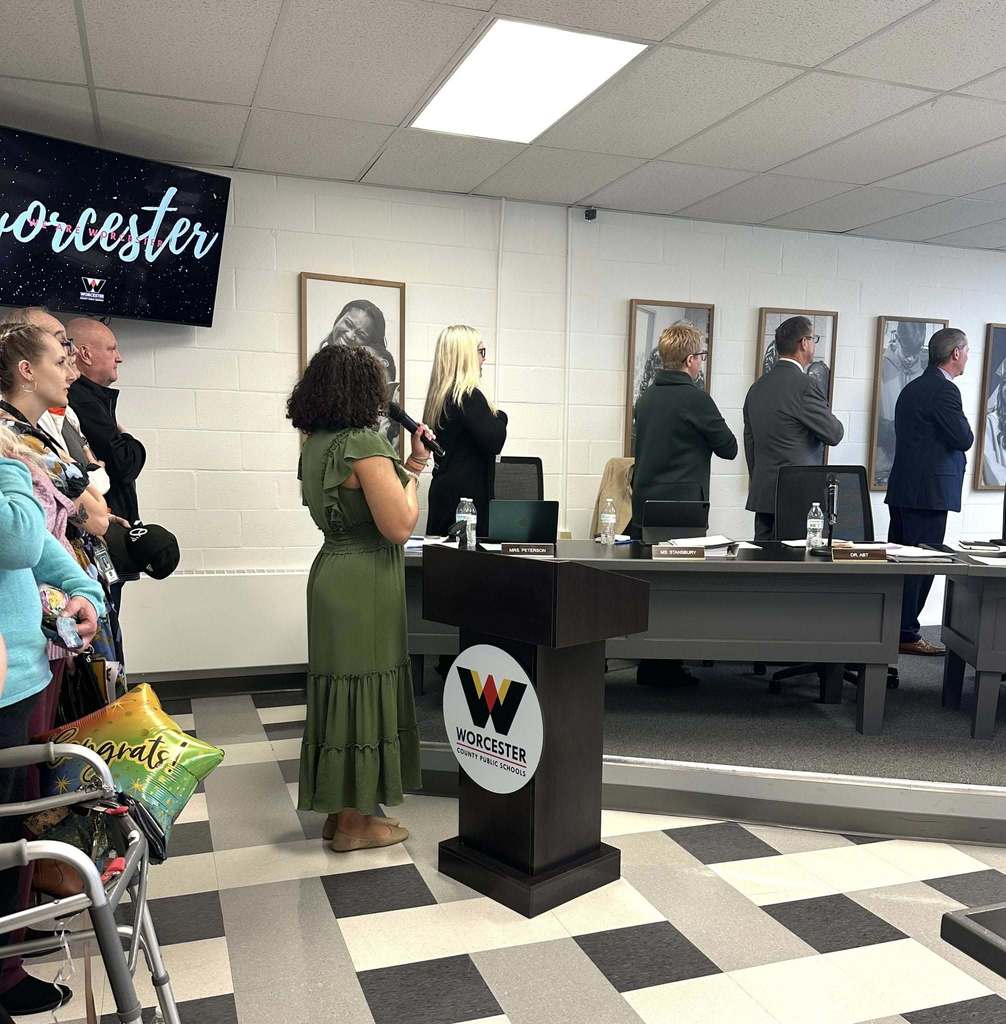 SURGE Award winners at the Board of Education Meeting 