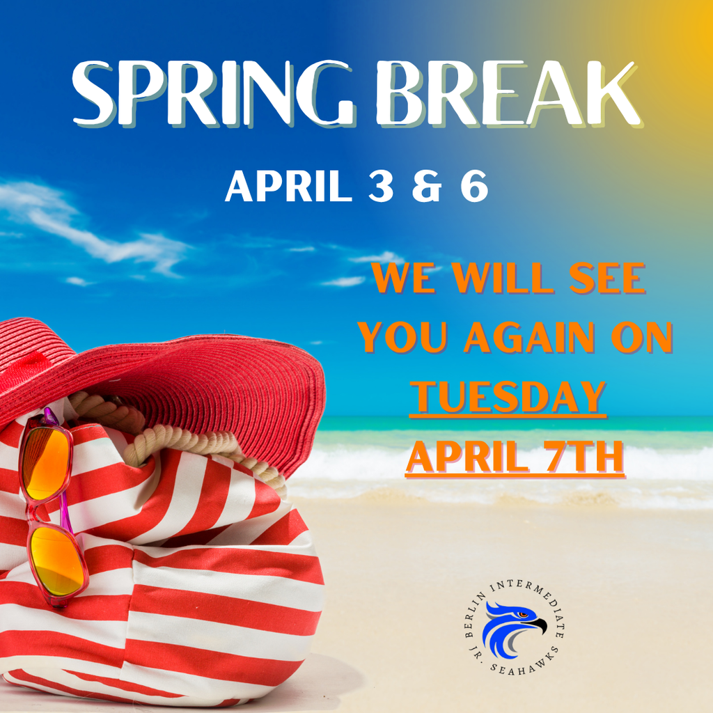 Spring break April 3rd through April 6, 2026