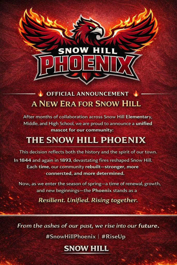 Snow Hill Phoenix Announcement