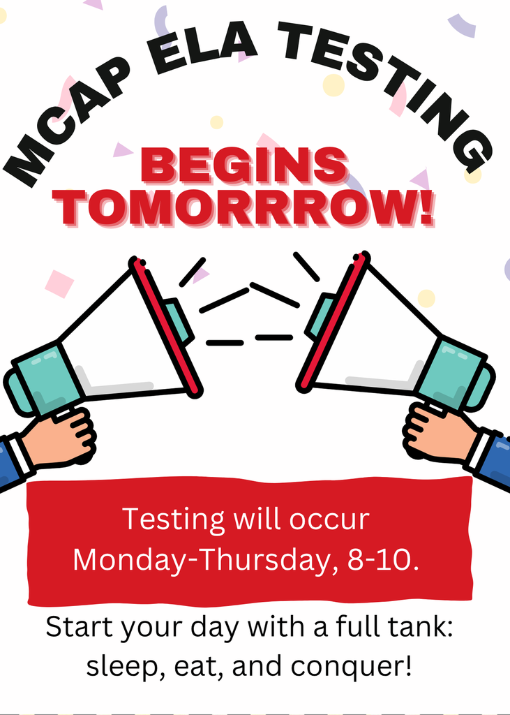 MCAP ELA begins tomorrow!