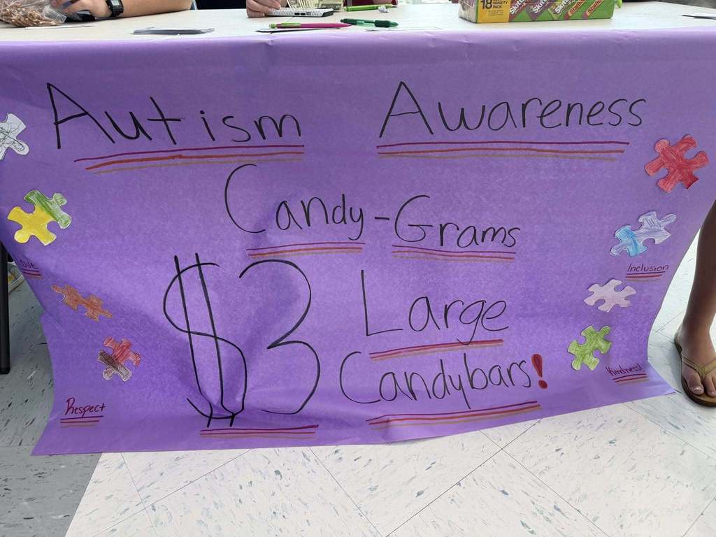 Candy-gram messages for Autism Acceptance month