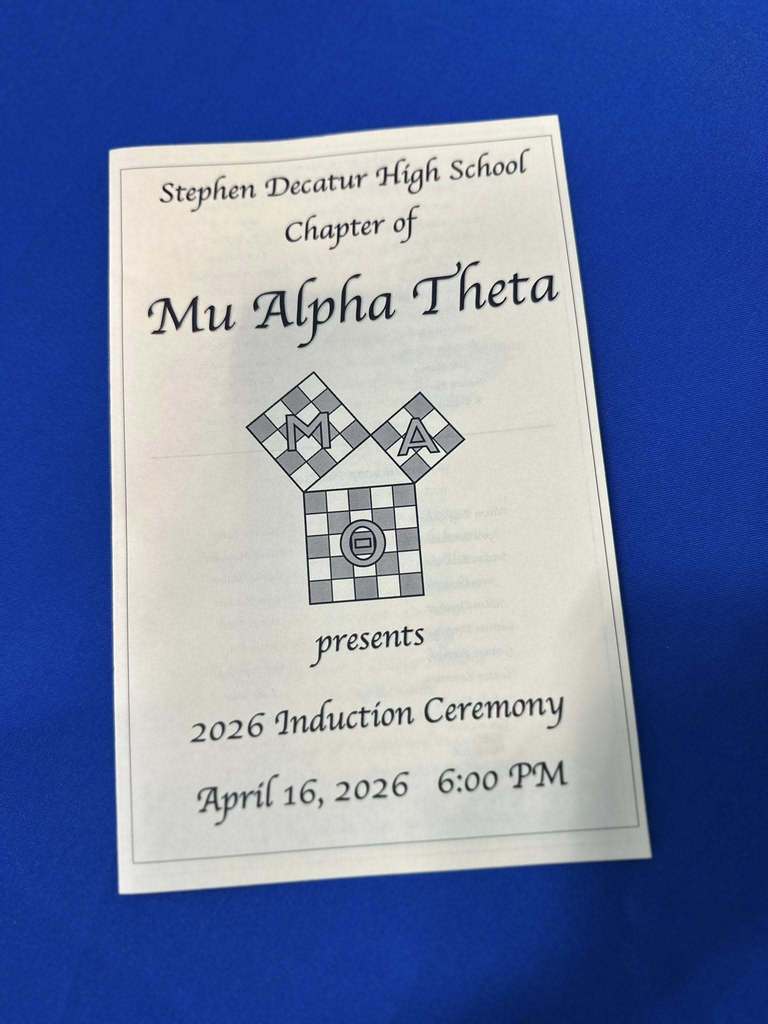 Mu Alpha Theta Math Honor Society induction ceremony