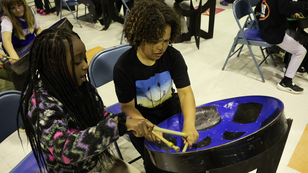 Students with Steel Drums
