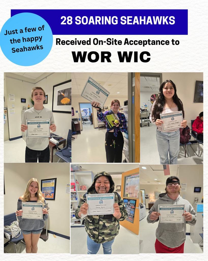 students accepted at WorWic community college