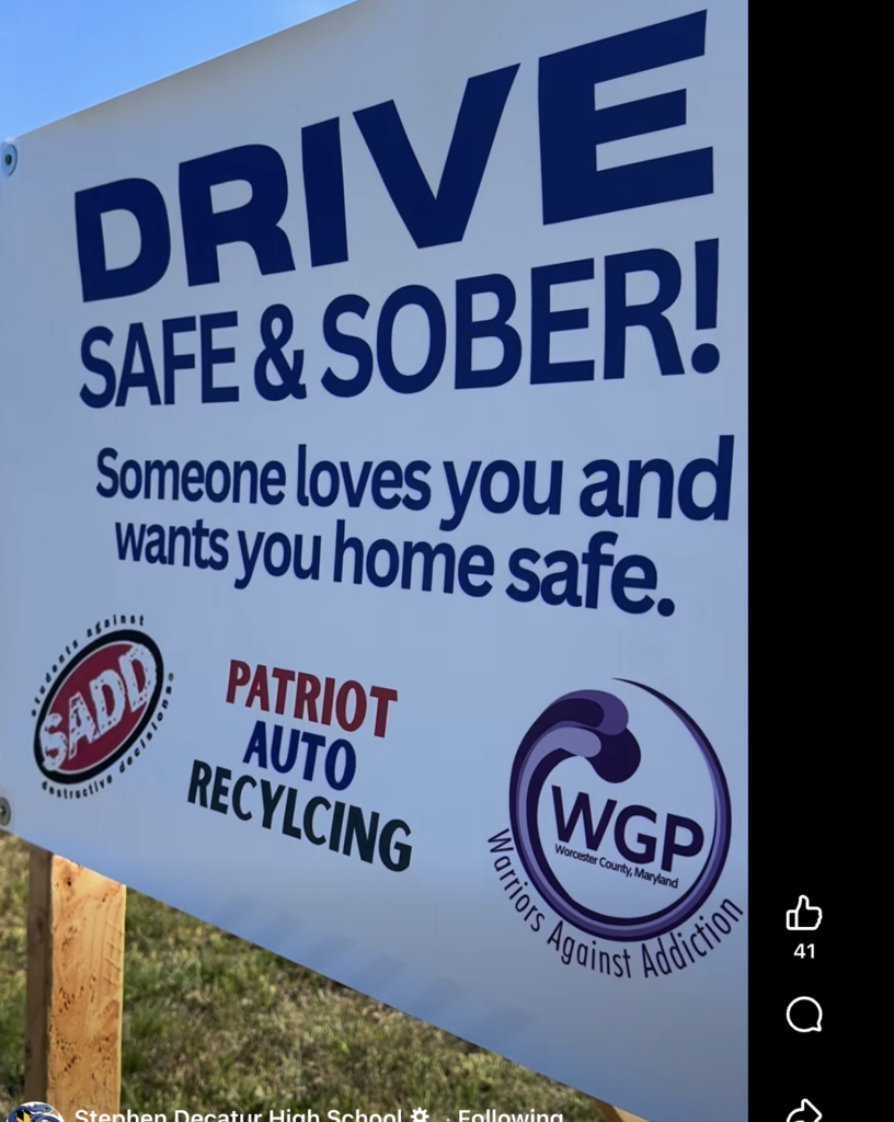 Prom Safe driving reminder 2026