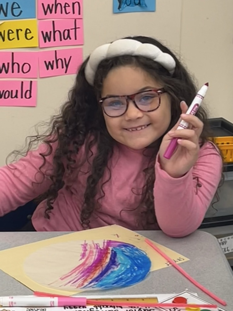 SHES student participating in The Big Draw