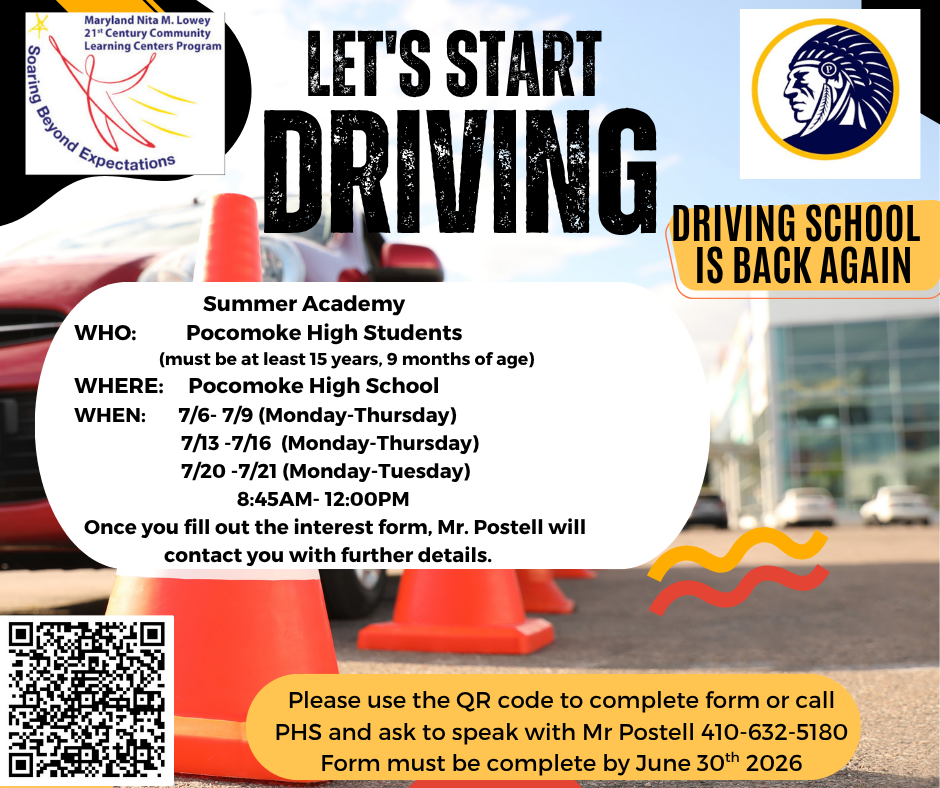 Summer Academy Driving School Flyer