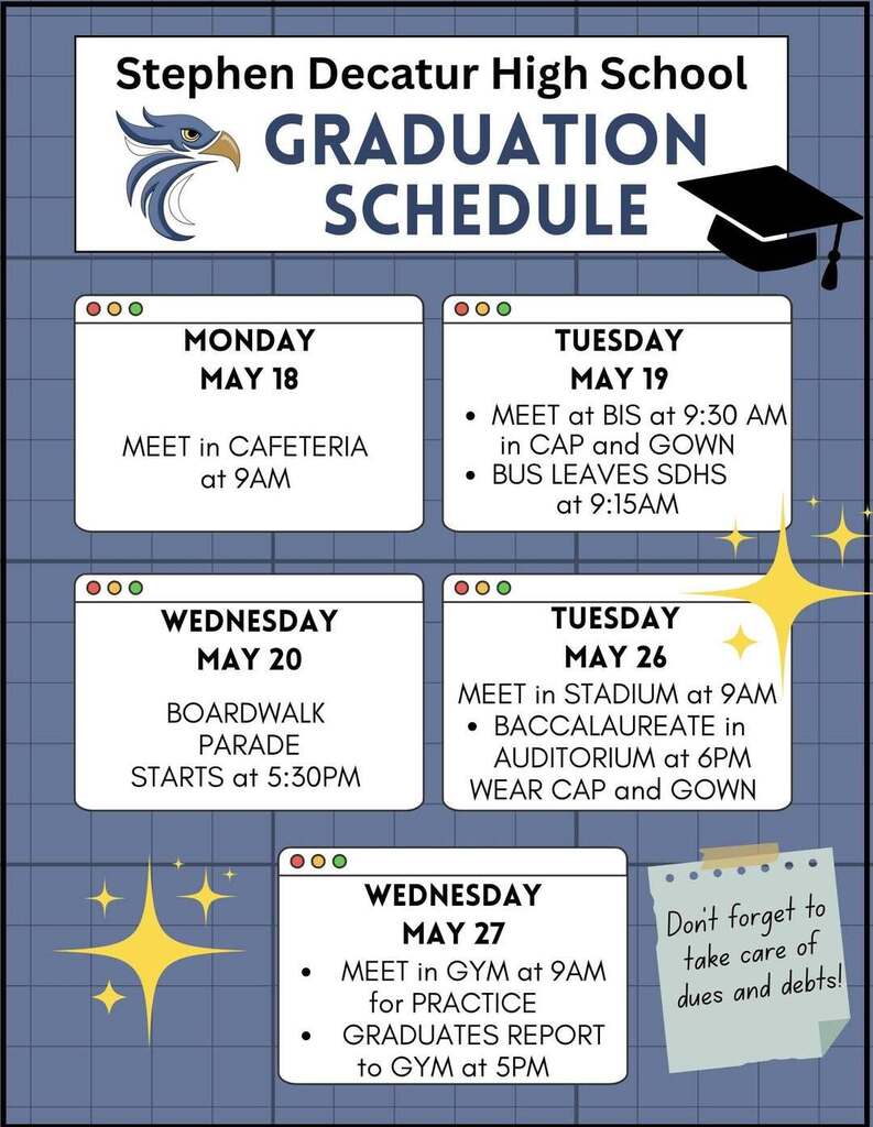 grad schedule
