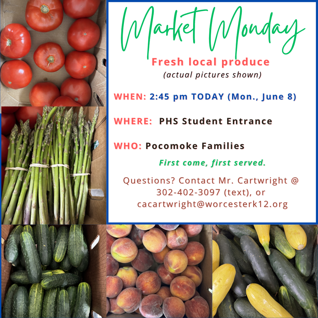 MM produce pictures: tomatoes, asparagus, cucumbers, peaches, squash