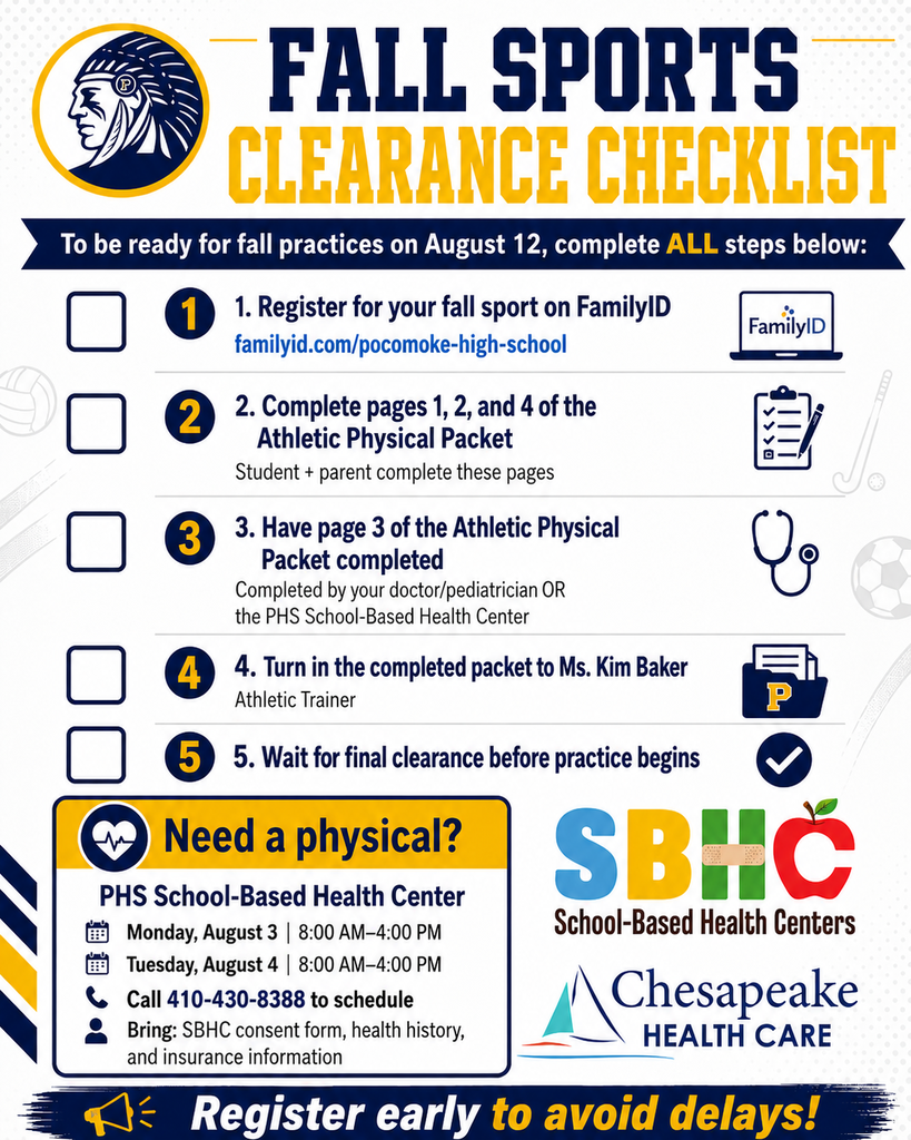 Fall Sports Clearance Checklist