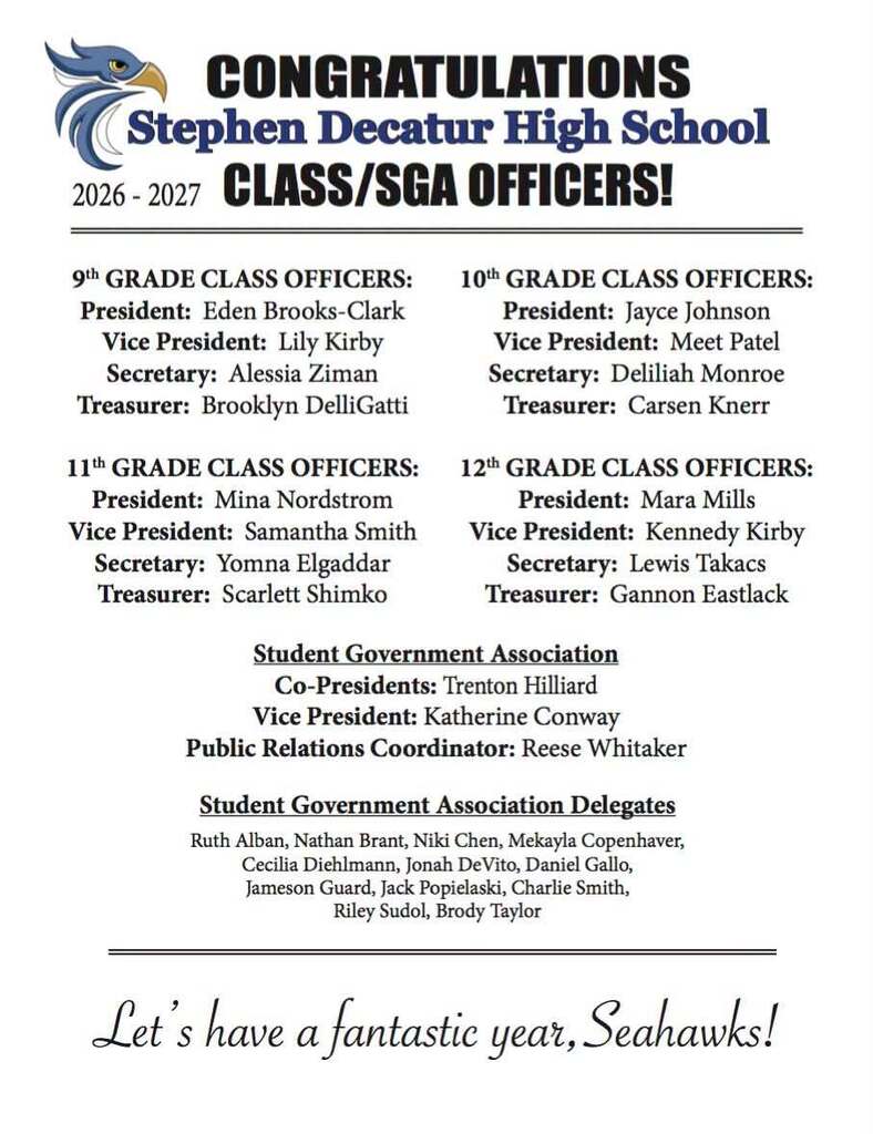 Class Officers 2026-27