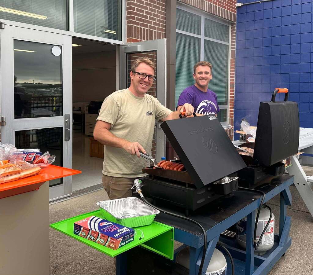 Admin sponsored cookout at SDHS