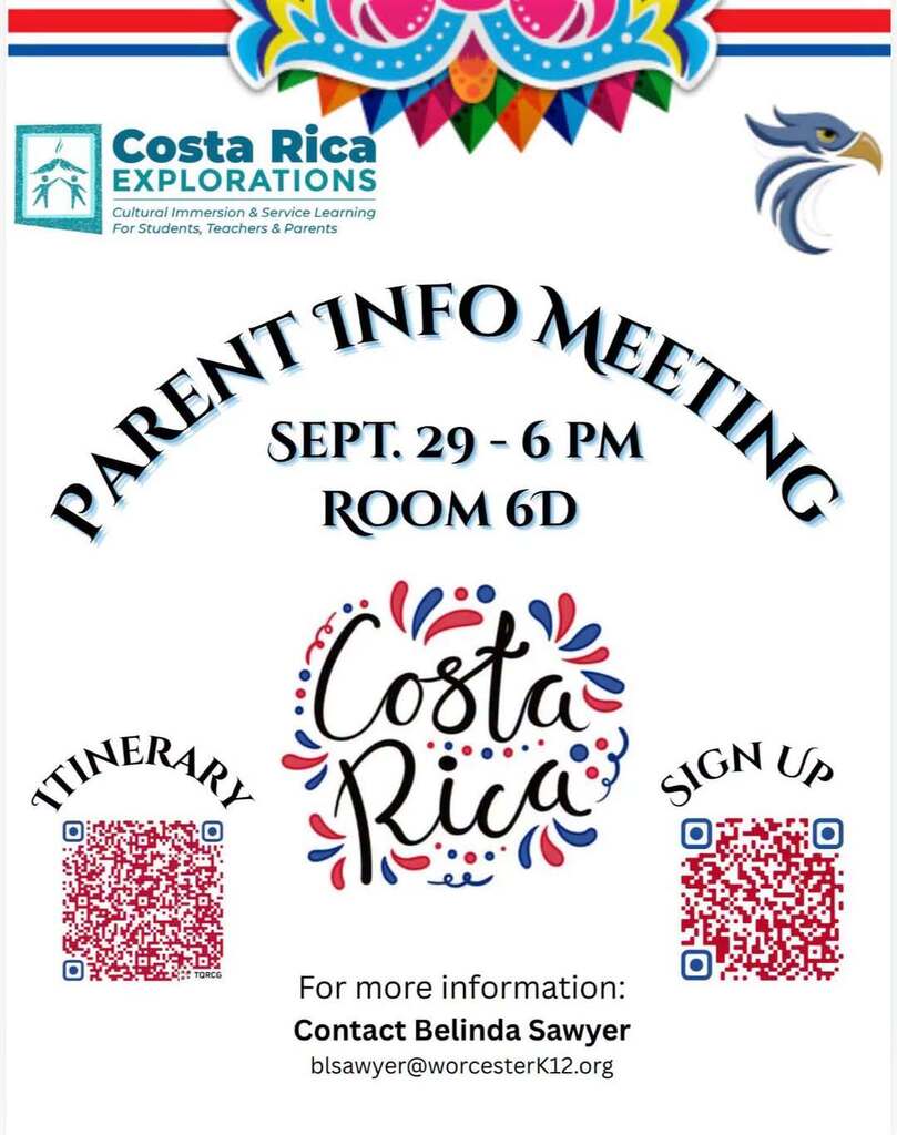 Costa Rica trip parent info meeting