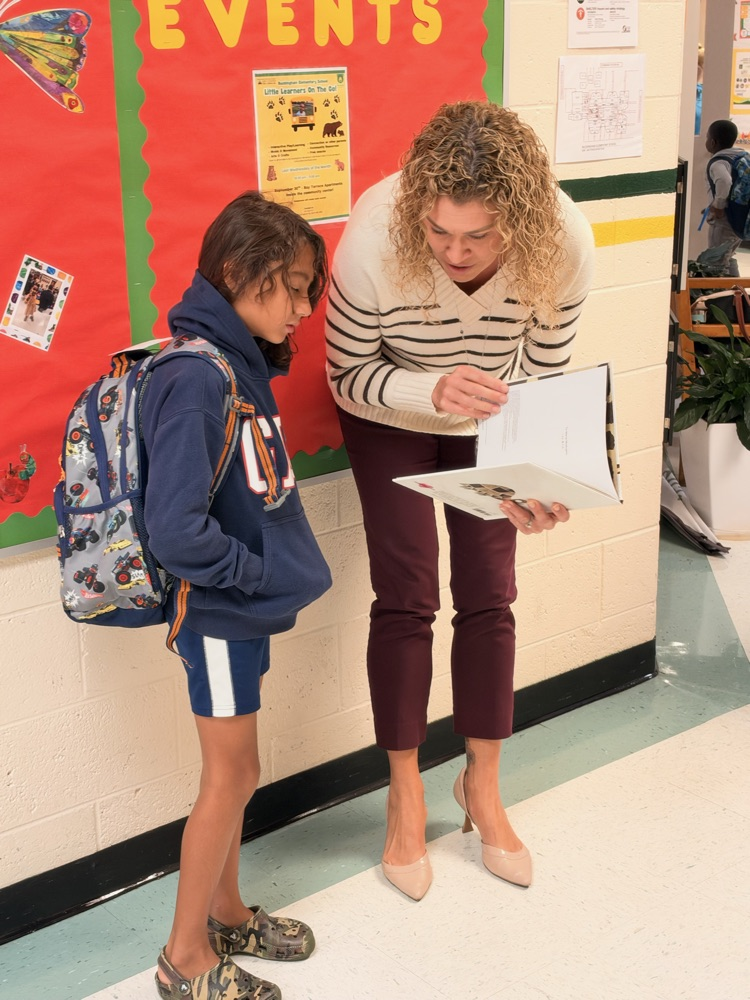 welcoming students at BES