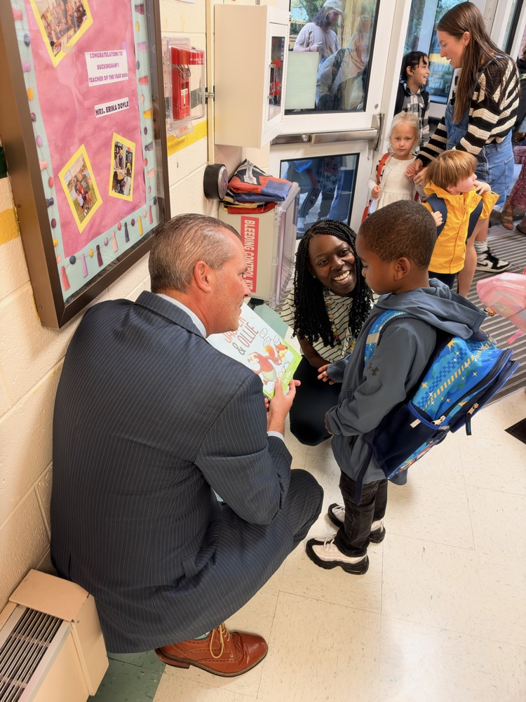 welcoming students at BES