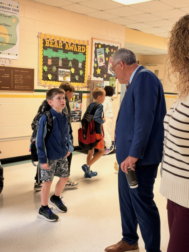 welcoming students at BES
