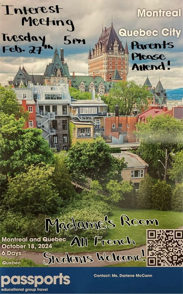 Quebec City trip interest meeting