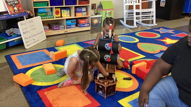 Group pirate ship