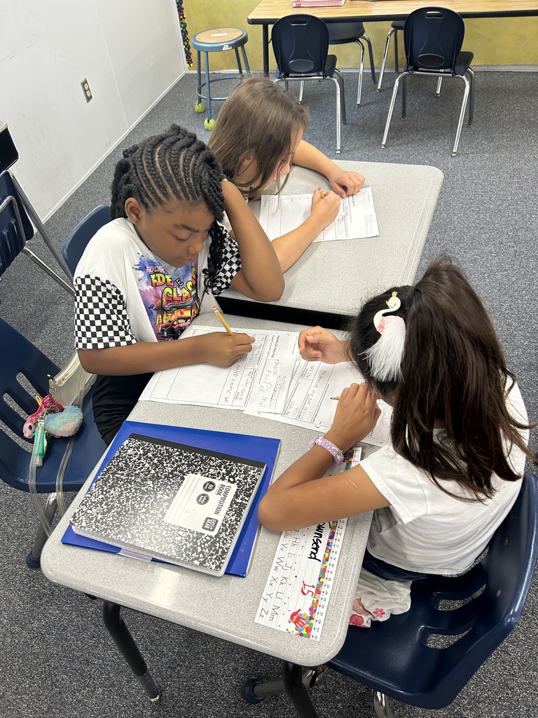 students writing