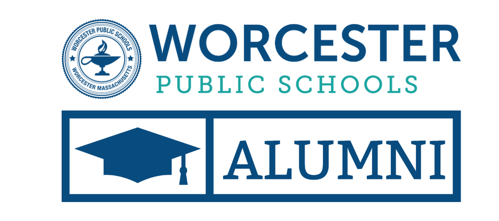 Worcester Public Schools Alumni logo with a graduation cap.