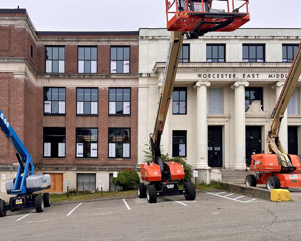 The front of Worcester East Middle School.