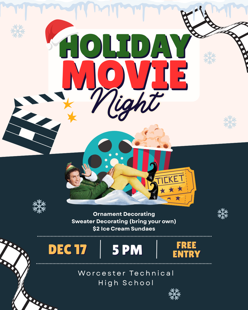Yellow and Blue Illustrative Playful Fun School Movie Night Flyer (Instagram Post (45))