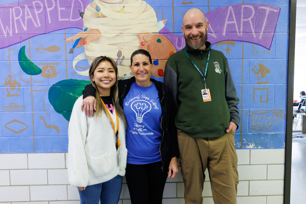 Three paraeducators from Burncoat High School.