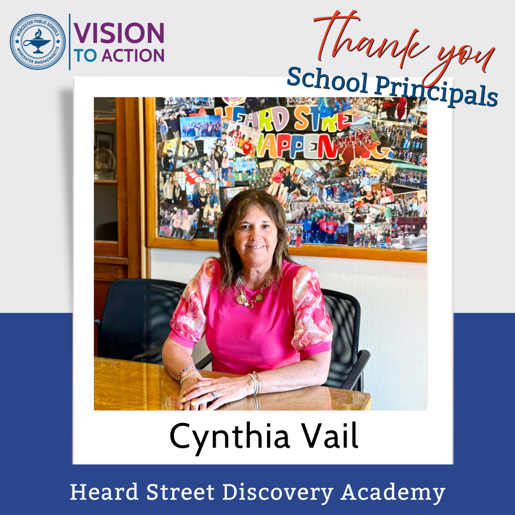 A woman named Cynthia Vail, Principal of Heard Street Discovery Academy, smiles at the camera.