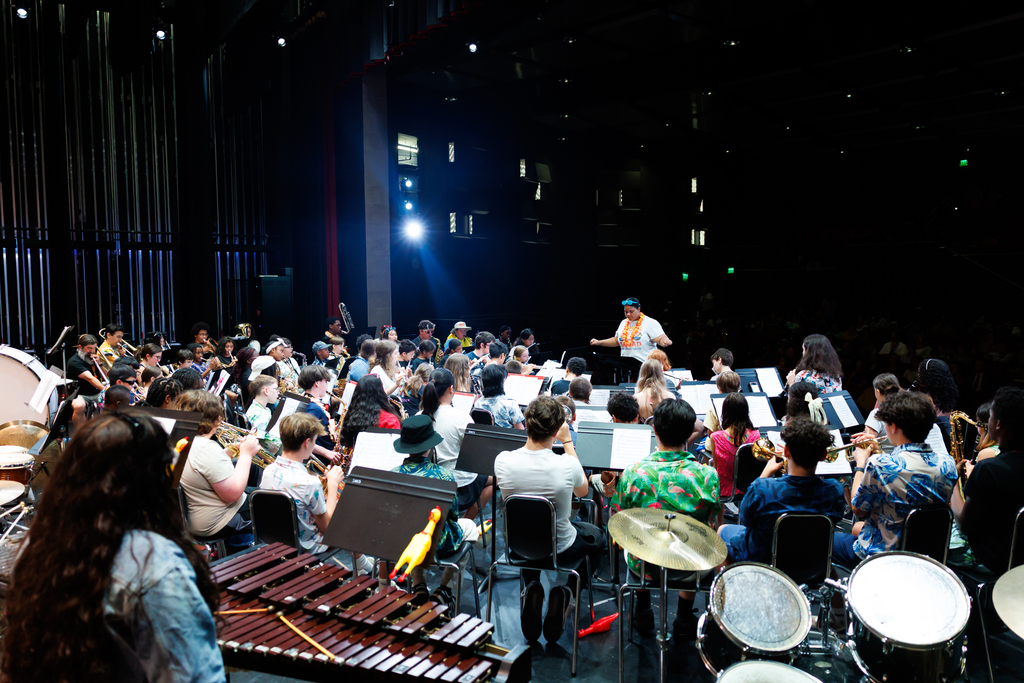 Students perform on stage during the 2025 Summer UNITES concert.