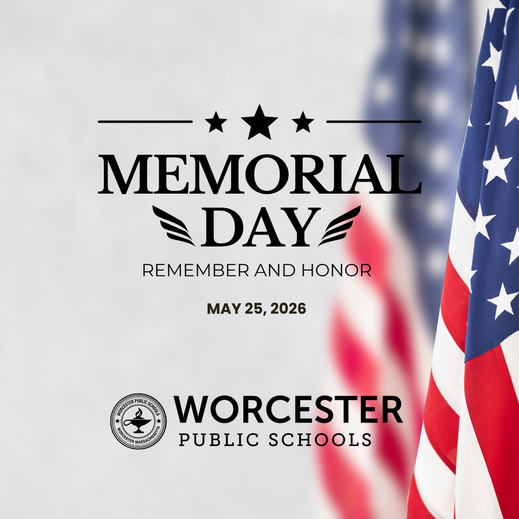 Memorial Day graphic with text 'REMEMBER AND HONOR' and date 'MAY 25, 2026'.