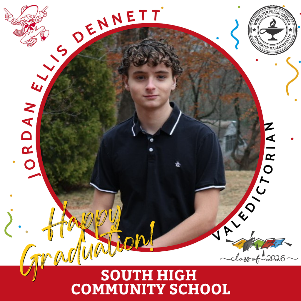 Jordan Ellis Dennett, Valedictorian of South High Community School, Class of 2026.