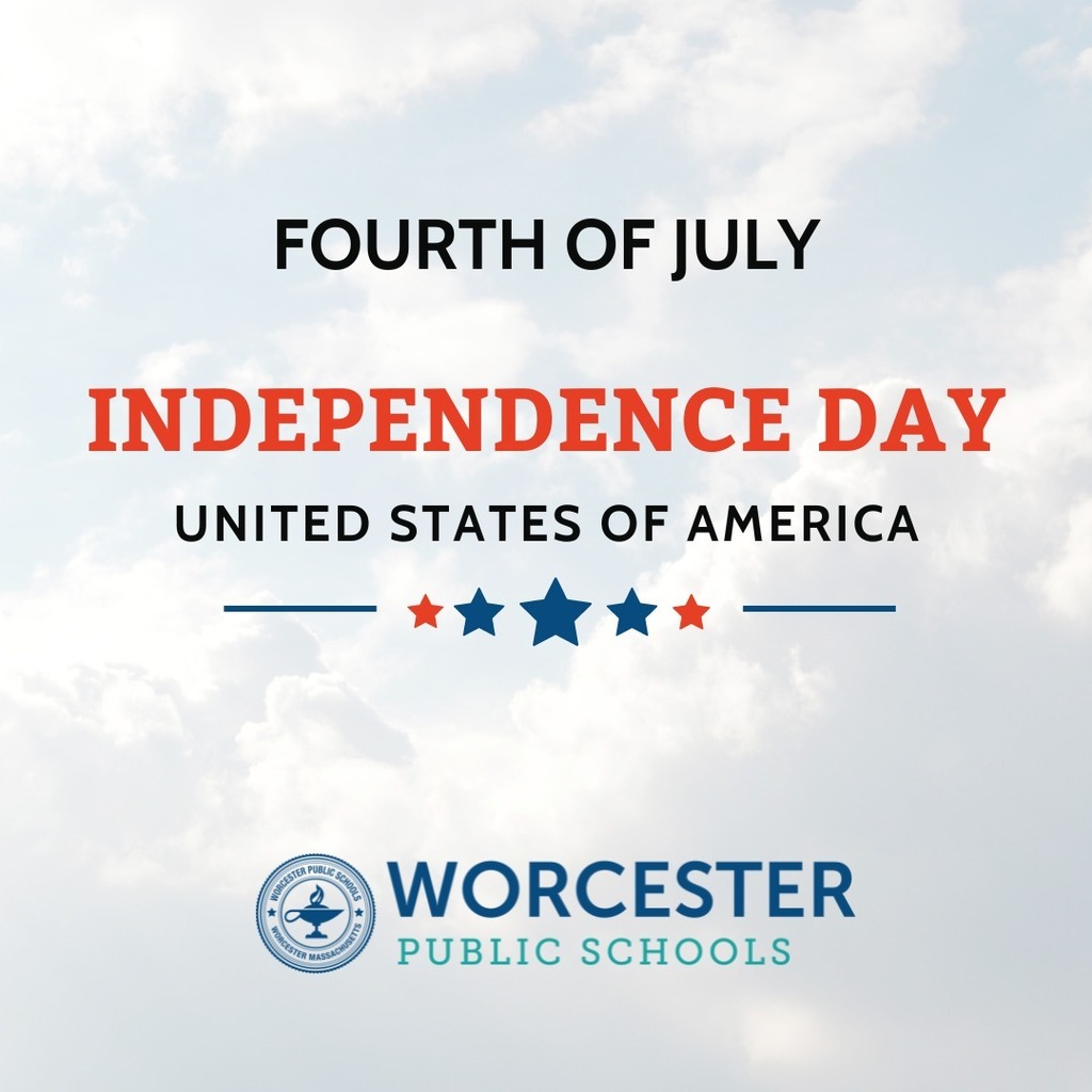 A graphic that says "Fourth of July" and Independence Day United States of America.