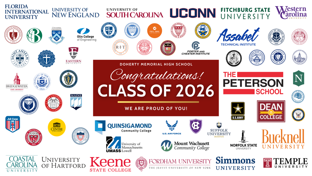 College and career placement logos for Doherty Memorial High School.