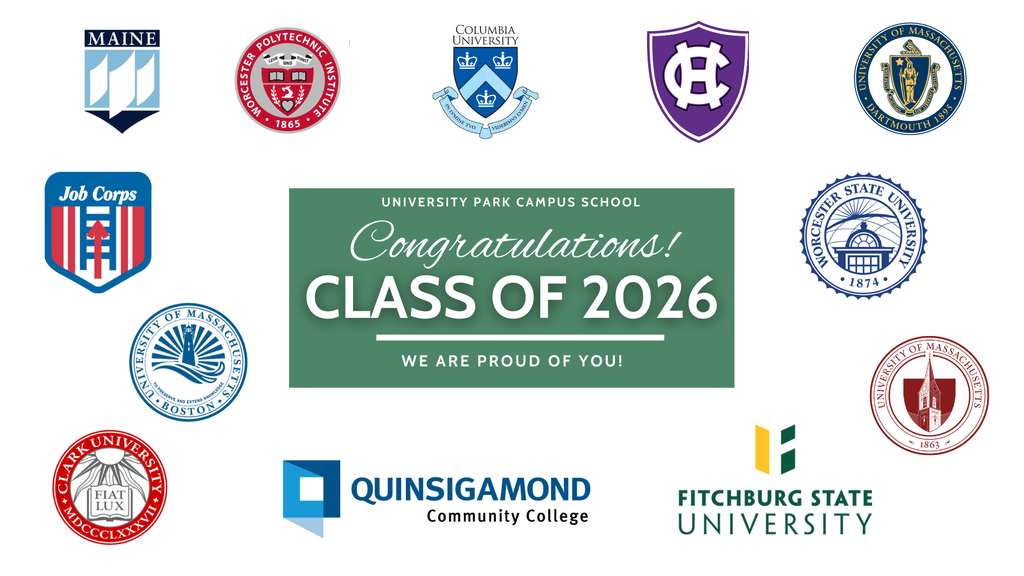 College and career placement logos for University Park Campus School.