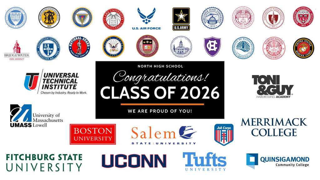College and career placement logos for North High School.
