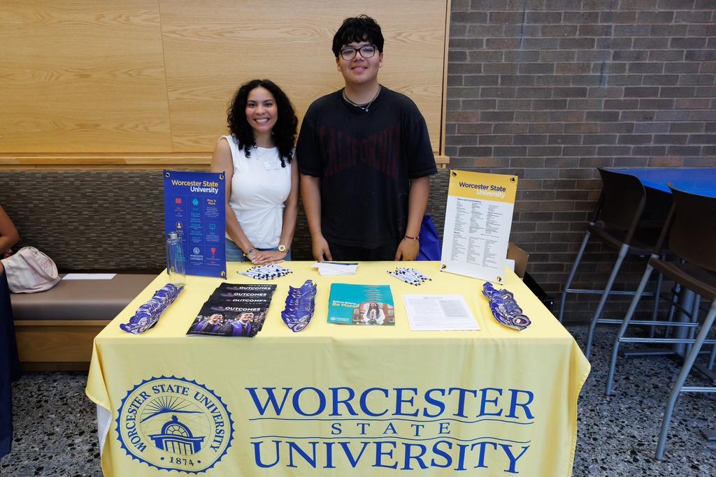 Local community partners tabling during an informational event.