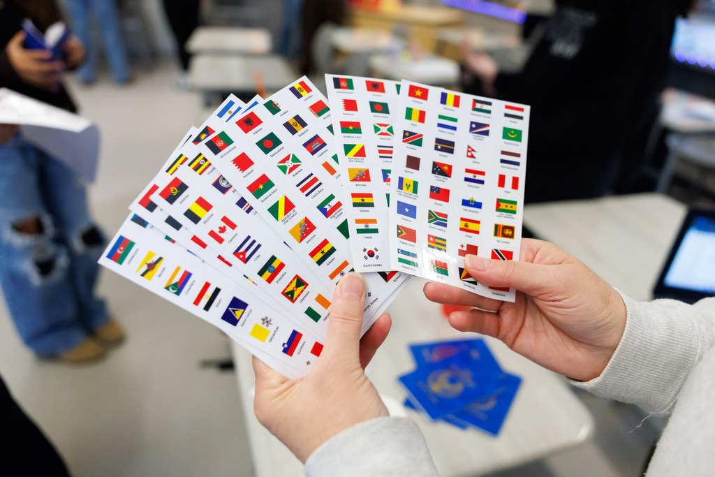 Stickers of different countries.