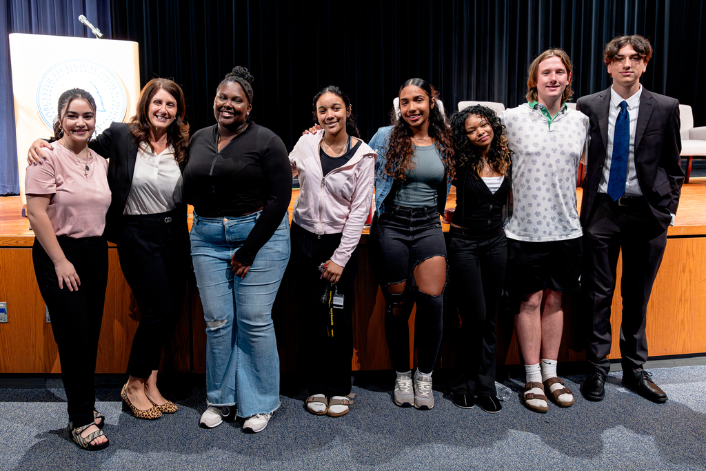 Dr. Rachel H. Monárrez with students.
