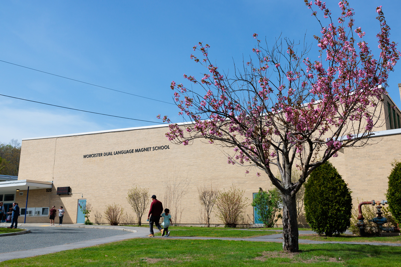 The Worcester Dual Language School building exterior