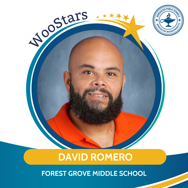 A WooStars graphic of David Romero.