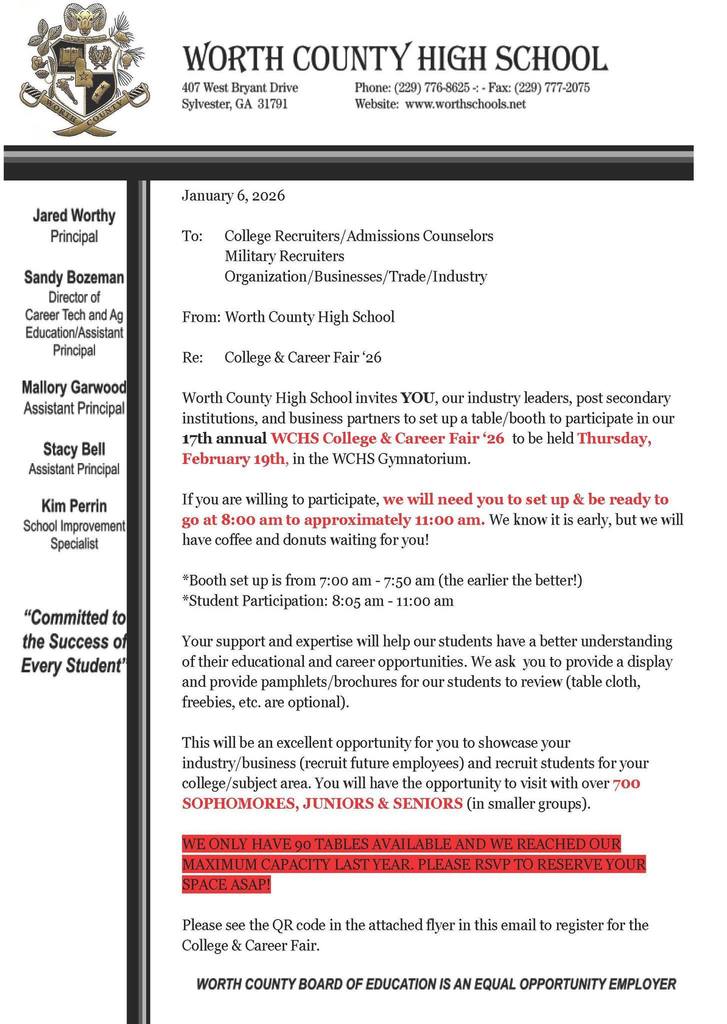 College and Career Fair Flyer