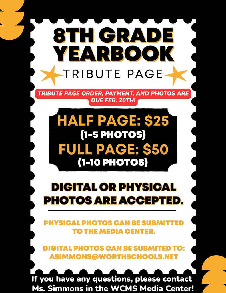 8th Grade Tribute Page 25-26 Yearbook