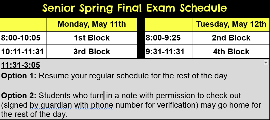 Schedule
