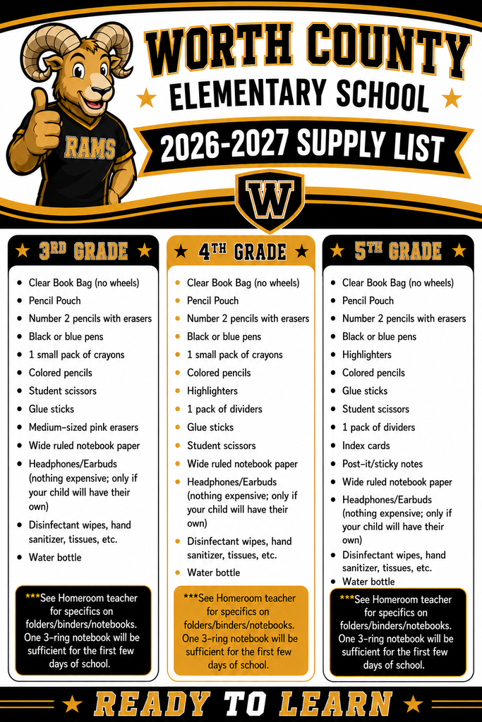 supply list for 2026-2027