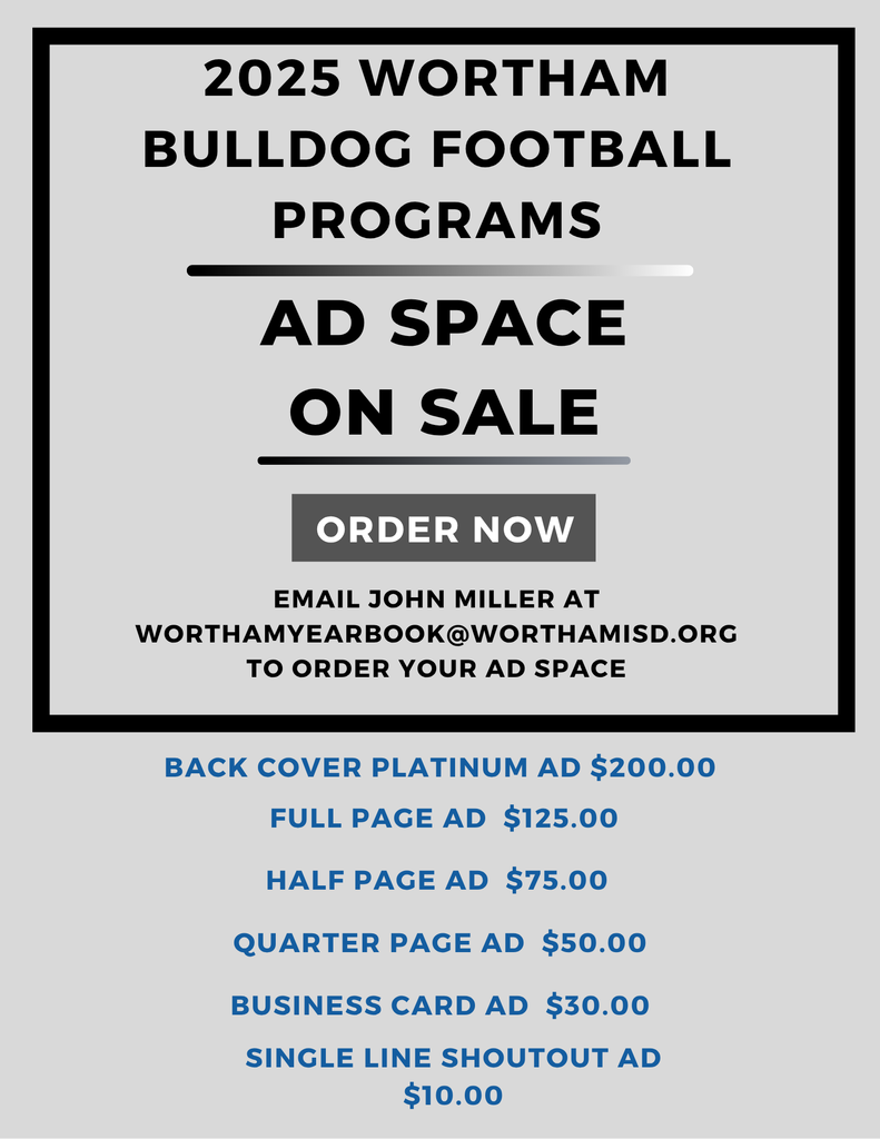 Class of 2028 Football Program Ad sales